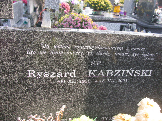 Ryszard Kabziński 1930 Nowy Sącz - Grobonet - Wyszukiwarka osób pochowanych