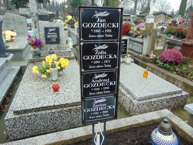 Janina Gozdecka 1921 Nowy Sącz - Grobonet - Wyszukiwarka osób pochowanych