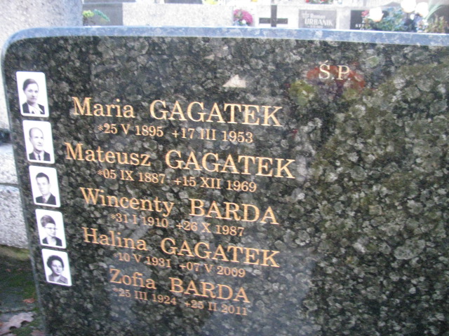 Mateusz Gagatek 1887 Nowy Sącz - Grobonet - Wyszukiwarka osób pochowanych