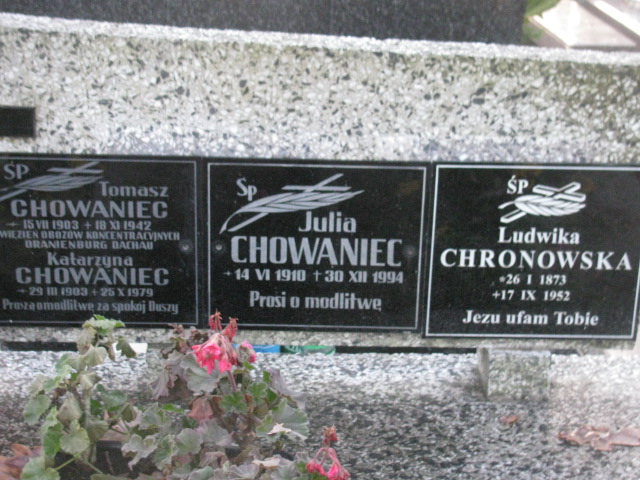 Tomasz Chowaniec 1903 Nowy Sącz - Grobonet - Wyszukiwarka osób pochowanych