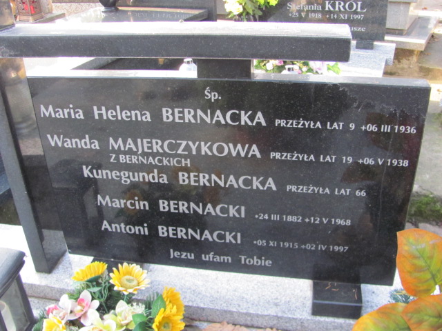  BERNACKI 1915 Nowy Sącz - Grobonet - Wyszukiwarka osób pochowanych