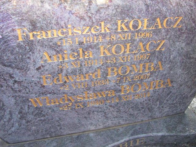 Władysława Bomba 1940 Nowy Sącz - Grobonet - Wyszukiwarka osób pochowanych