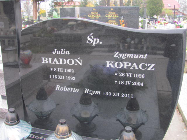 Julia Biadoń 1902 Nowy Sącz - Grobonet - Wyszukiwarka osób pochowanych