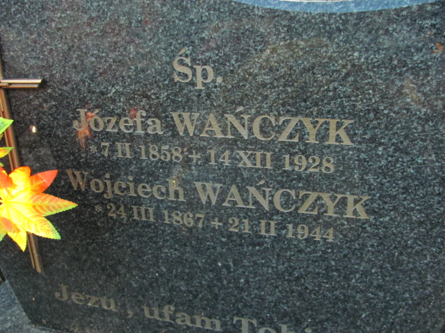 Józefa Wańczyk 1858 Nowy Sącz - Grobonet - Wyszukiwarka osób pochowanych