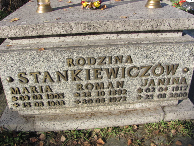 Maria Stankiewicz 1905 Nowy Sącz - Grobonet - Wyszukiwarka osób pochowanych