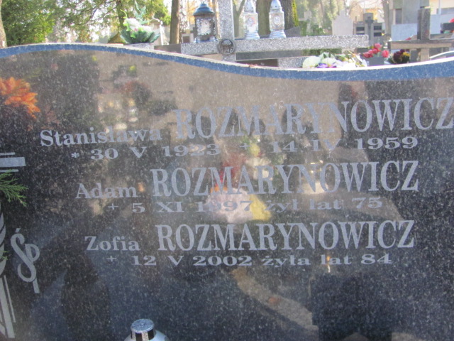 Stanisława Rozmarynowicz 1923 Nowy Sącz - Grobonet - Wyszukiwarka osób pochowanych