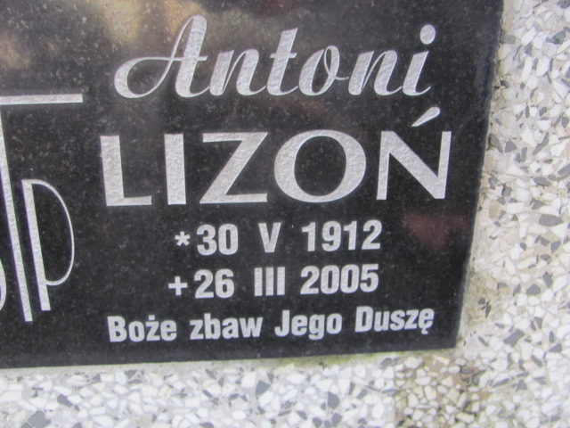 Antoni Lizoń 1912 Nowy Sącz - Grobonet - Wyszukiwarka osób pochowanych