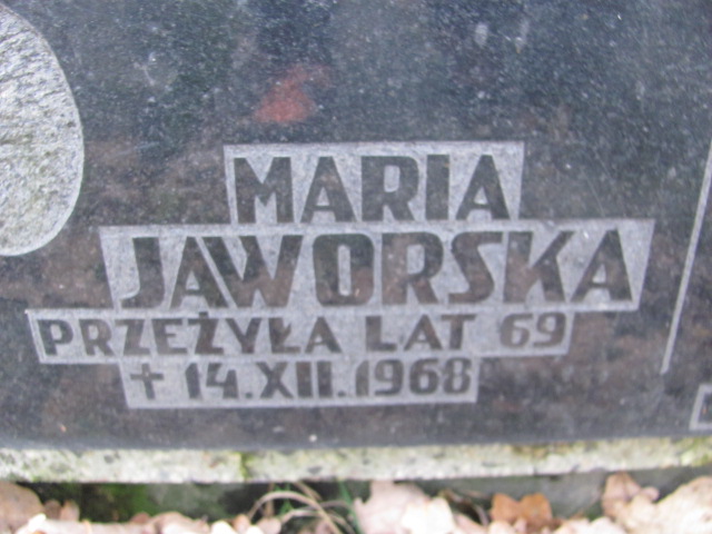 Maria Jaworska 1899 Nowy Sącz - Grobonet - Wyszukiwarka osób pochowanych
