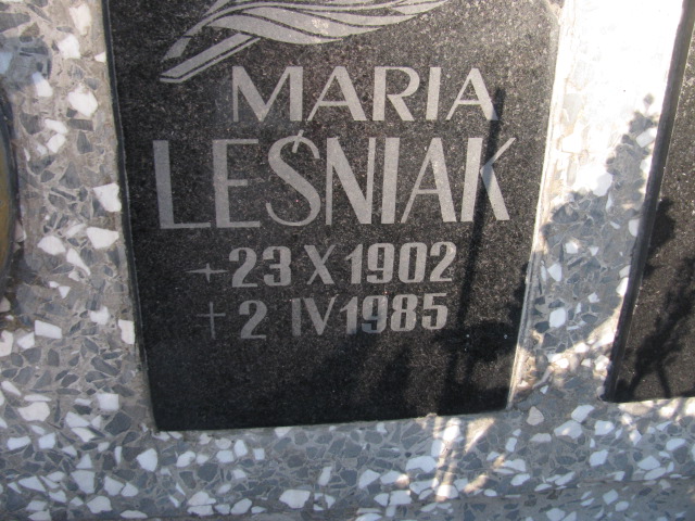 Maria Leśniak 1902 Nowy Sącz - Grobonet - Wyszukiwarka osób pochowanych