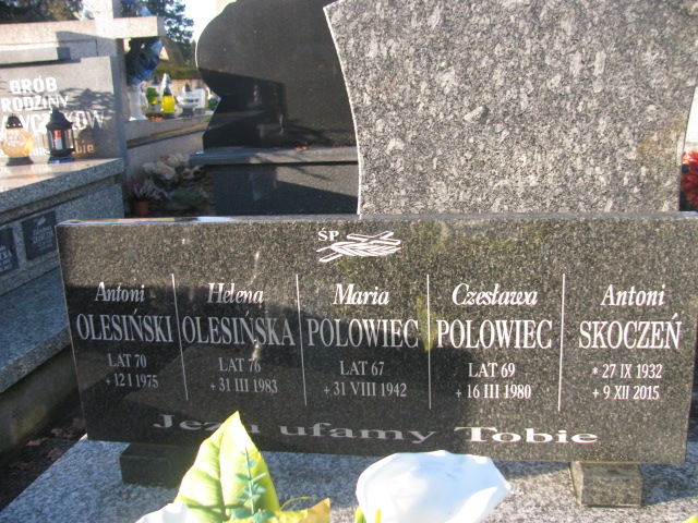 Helena Olesińska 1907 Nowy Sącz - Grobonet - Wyszukiwarka osób pochowanych