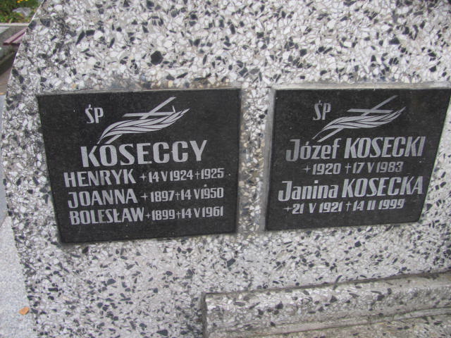 Joanna Kosecka 1896 Nowy Sącz - Grobonet - Wyszukiwarka osób pochowanych