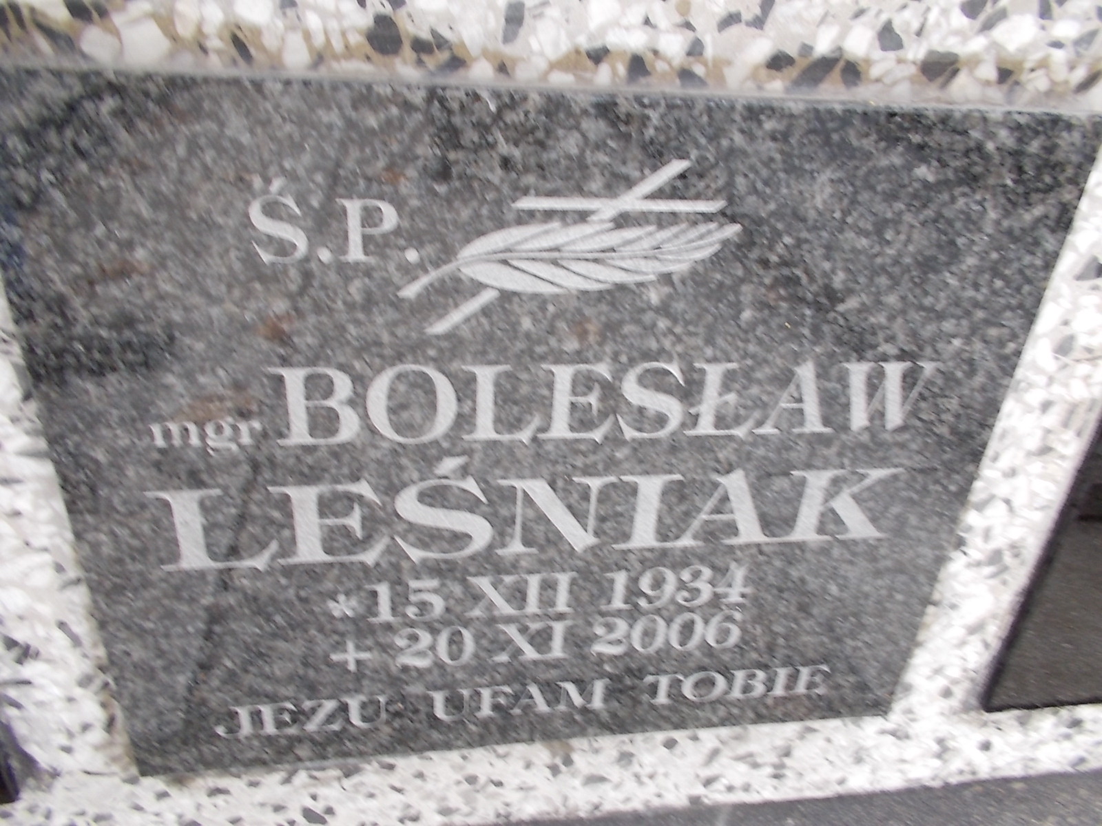 Bolesław LEŚNIAK 1934 Nowy Sącz - Grobonet - Wyszukiwarka osób pochowanych