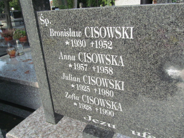 Zofia Cisowska 1928 Nowy Sącz - Grobonet - Wyszukiwarka osób pochowanych