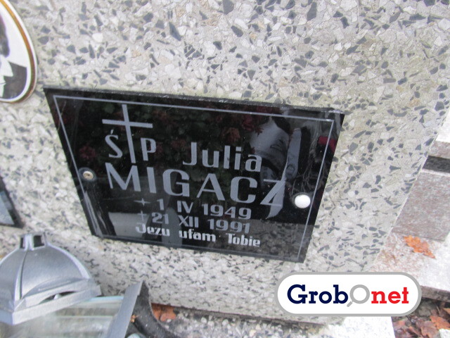Julia Migacz 1949 Nowy Sącz - Grobonet - Wyszukiwarka osób pochowanych