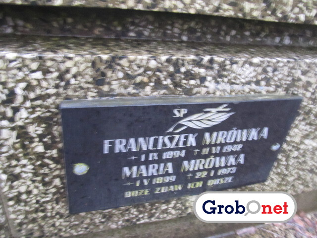 Franciszek Mrówka 1894 Nowy Sącz - Grobonet - Wyszukiwarka osób pochowanych