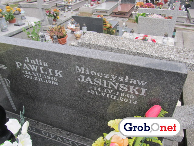 Mieczysław Jasiński 1940 Nowy Sącz - Grobonet - Wyszukiwarka osób pochowanych