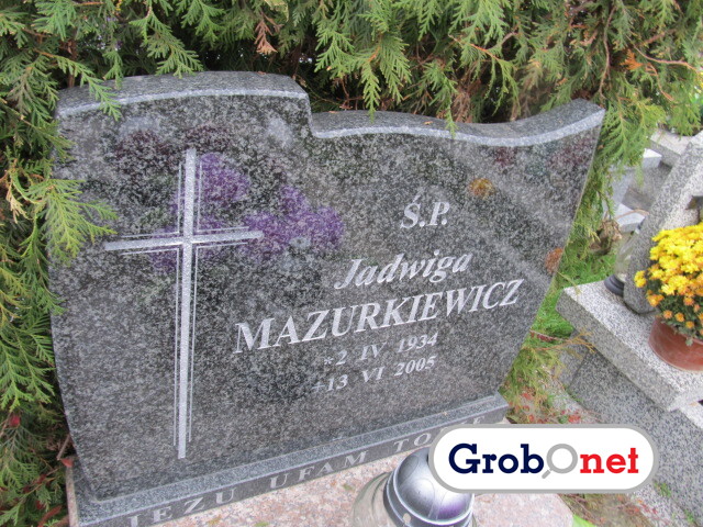 Jadwiga Mazurkiewicz 1934 Nowy Sącz - Grobonet - Wyszukiwarka osób pochowanych