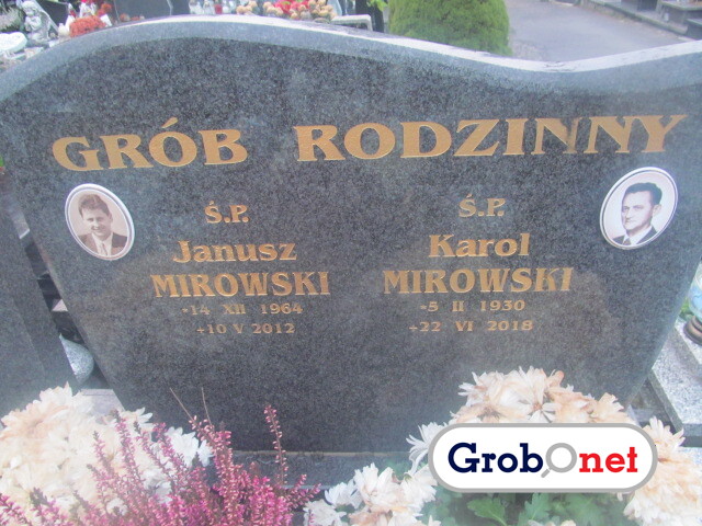 Karol Mirowski 1930 Nowy Sącz - Grobonet - Wyszukiwarka osób pochowanych