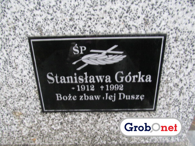 Stanisława Górka 1912 Nowy Sącz - Grobonet - Wyszukiwarka osób pochowanych