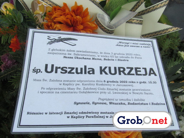 Józef Kurzeja 1949 Nowy Sącz - Grobonet - Wyszukiwarka osób pochowanych
