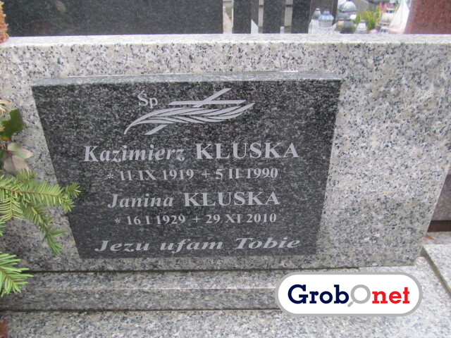 Janina Kluska 1929 Nowy Sącz - Grobonet - Wyszukiwarka osób pochowanych