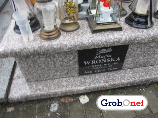 Maria Wrońska 1894 Nowy Sącz - Grobonet - Wyszukiwarka osób pochowanych