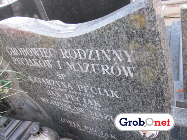 Maria Mazur 1934 Nowy Sącz - Grobonet - Wyszukiwarka osób pochowanych