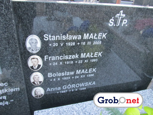 Bolesław Małek 1923 Nowy Sącz - Grobonet - Wyszukiwarka osób pochowanych