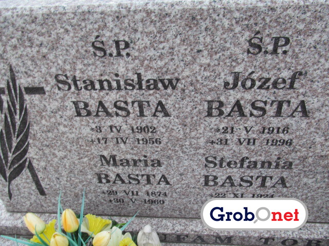 Stanisław Basta 1902 Nowy Sącz - Grobonet - Wyszukiwarka osób pochowanych