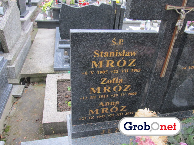 Anna Mróz 1945 Nowy Sącz - Grobonet - Wyszukiwarka osób pochowanych