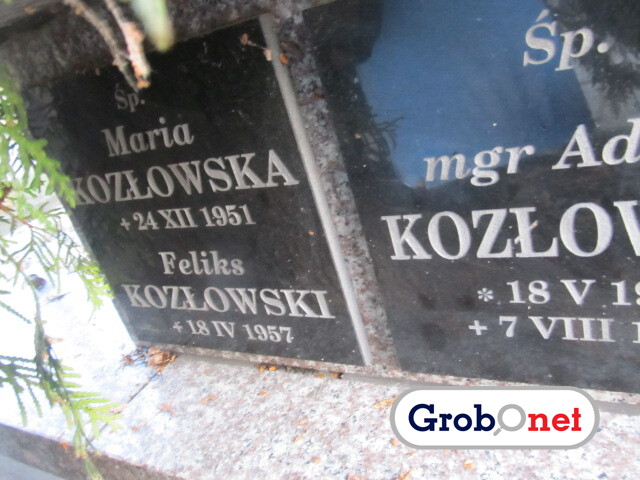 Maria Kozłowska Nowy Sącz - Grobonet - Wyszukiwarka osób pochowanych