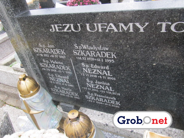 Edward Neznal 1938 Nowy Sącz - Grobonet - Wyszukiwarka osób pochowanych